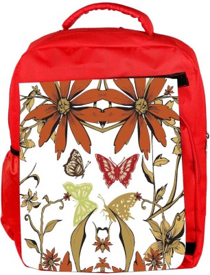 

Snoogg Eco Friendly Canvas Garden White Pattern Designer Backpack Rucksack School Travel Unisex Casual Canvas Bag Bookbag Satchel 5 L Backpack(Red)