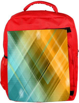 

Snoogg Eco Friendly Canvas Checkered Designer Backpack Rucksack School Travel Unisex Casual Canvas Bag Bookbag Satchel 5 L Backpack(Red)
