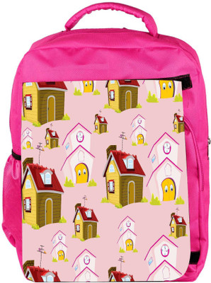 

Snoogg Eco Friendly Canvas Eyes Of House Designer Backpack Rucksack School Travel Unisex Casual Canvas Bag Bookbag Satchel 5 L Backpack(Pink)