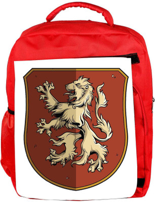 

Snoogg Eco Friendly Canvas Crests Vector Element Backpack Rucksack School Travel Unisex Casual Canvas Bag Bookbag Satchel 5 L Backpack(Red)
