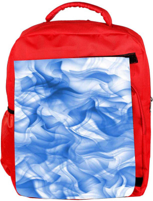 

Snoogg Eco Friendly Canvas White And Blue Smoke 2430 Backpack Rucksack School Travel Unisex Casual Canvas Bag Bookbag Satchel 5 L Backpack(Red)