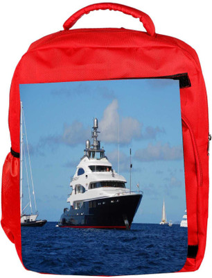 

Snoogg Eco Friendly Canvas Big Boat Sail Designer Backpack Rucksack School Travel Unisex Casual Canvas Bag Bookbag Satchel 5 L Backpack(Red)
