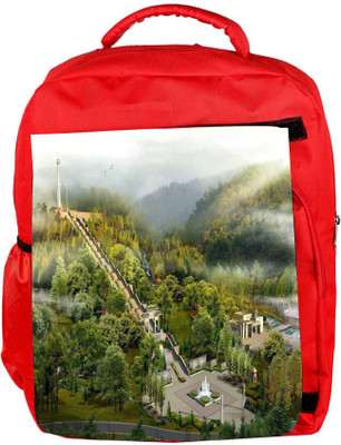 

Snoogg Eco Friendly Canvas Long Route Steps Designer Backpack Rucksack School Travel Unisex Casual Canvas Bag Bookbag Satchel 5 L Backpack(Red)