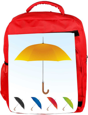 

Snoogg Eco Friendly Canvas Umbrellas Vector F Backpack Rucksack School Travel Unisex Casual Canvas Bag Bookbag Satchel 5 L Backpack(Red)