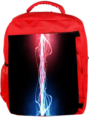 

Snoogg Eco Friendly Canvas Neon Multicolor Rays Designer Backpack Rucksack School Travel Unisex Casual Canvas Bag Bookbag Satchel 5 L Backpack(Red)
