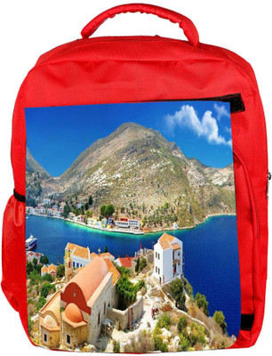

Snoogg Eco Friendly Canvas Small Church Designer Backpack Rucksack School Travel Unisex Casual Canvas Bag Bookbag Satchel 5 L Backpack(Red)