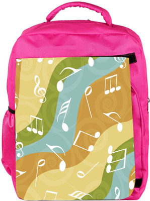 

Snoogg Eco Friendly Canvas White Music Designer Backpack Rucksack School Travel Unisex Casual Canvas Bag Bookbag Satchel 5 L Backpack(Pink)