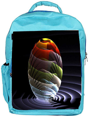 

Snoogg Eco Friendly Canvas Waves Globe Designer Backpack Rucksack School Travel Unisex Casual Canvas Bag Bookbag Satchel 5 L Backpack(Blue)