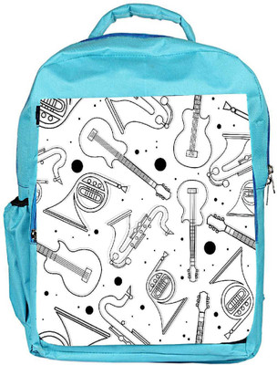 

Snoogg Eco Friendly Canvas Black Instruments Designer Backpack Rucksack School Travel Unisex Casual Canvas Bag Bookbag Satchel 5 L Backpack(Blue)