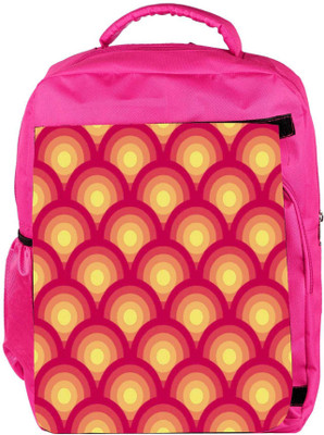 

Snoogg Eco Friendly Canvas Circular Red Pattern 2526 Backpack Rucksack School Travel Unisex Casual Canvas Bag Bookbag Satchel 5 L Backpack(Pink)