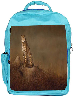 

Snoogg Eco Friendly Canvas Leopard Designer Backpack Rucksack School Travel Unisex Casual Canvas Bag Bookbag Satchel 5 L Backpack(Blue)