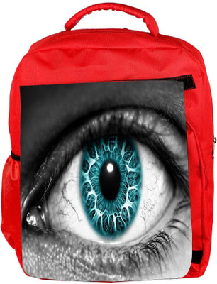 

Snoogg Eco Friendly Canvas Blue Eyes Designer Backpack Rucksack School Travel Unisex Casual Canvas Bag Bookbag Satchel 5 L Backpack(Red)