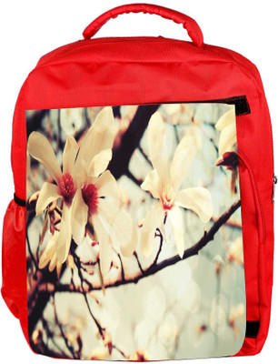 

Snoogg Eco Friendly Canvas Multiple Flowers In Garden Designer Backpack Rucksack School Travel Unisex Casual Canvas Bag Bookbag Satchel 5 L Backpack(Red)