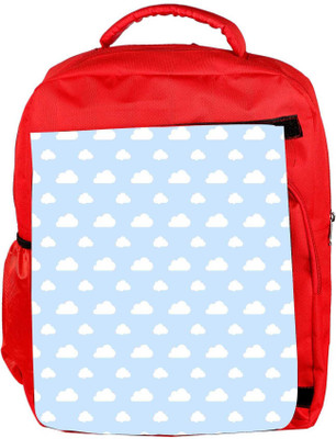 

Snoogg Eco Friendly Canvas White Clouds Designer Backpack Rucksack School Travel Unisex Casual Canvas Bag Bookbag Satchel 5 L Backpack(Red)