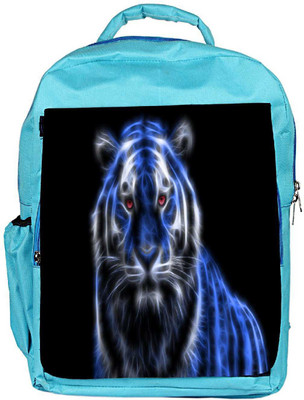

Snoogg Eco Friendly Canvas Neon Tiger Designer Backpack Rucksack School Travel Unisex Casual Canvas Bag Bookbag Satchel 5 L Backpack(Blue)