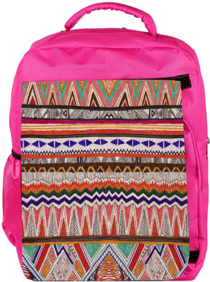 

Snoogg Eco Friendly Canvas Fabric Aztec Backpack Rucksack School Travel Unisex Casual Canvas Bag Bookbag Satchel 5 L Backpack(Pink)