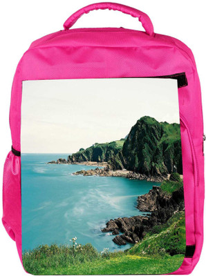 

Snoogg Eco Friendly Canvas Beach Side View Designer Backpack Rucksack School Travel Unisex Casual Canvas Bag Bookbag Satchel 5 L Backpack(Pink)