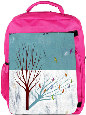 

Snoogg Eco Friendly Canvas Broken Social Scene Feel Good Lost Designer Backpack Rucksack School Travel Unisex Casual Canvas Bag Bookbag Satchel 5 L Backpack(Pink)