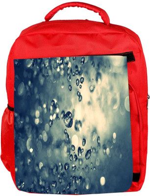 

Snoogg Eco Friendly Canvas Water Drops Designer Backpack Rucksack School Travel Unisex Casual Canvas Bag Bookbag Satchel 5 L Backpack(Red)