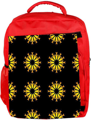 

Snoogg Eco Friendly Canvas Yellow Floral Designer Backpack Rucksack School Travel Unisex Casual Canvas Bag Bookbag Satchel 5 L Backpack(Red)
