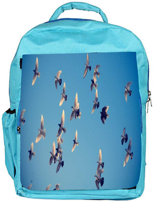 

Snoogg Eco Friendly Canvas Ubuntu Birds Designer Backpack Rucksack School Travel Unisex Casual Canvas Bag Bookbag Satchel 5 L Backpack(Blue)