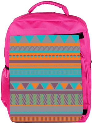 

Snoogg Eco Friendly Canvas Aztecprint Blue And Orange Backpack Rucksack School Travel Unisex Casual Canvas Bag Bookbag Satchel 5 L Backpack(Pink)
