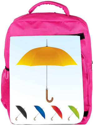 

Snoogg Eco Friendly Canvas Umbrellas Vector F Backpack Rucksack School Travel Unisex Casual Canvas Bag Bookbag Satchel 5 L Backpack(Pink)