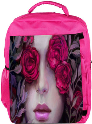 

Snoogg Eco Friendly Canvas Woman In Roses 2563 Backpack Rucksack School Travel Unisex Casual Canvas Bag Bookbag Satchel 5 L Backpack(Pink)