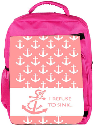 

Snoogg Eco Friendly Canvas I Refuse To Sink Pink Backpack Rucksack School Travel Unisex Casual Canvas Bag Bookbag Satchel 5 L Backpack(Pink)