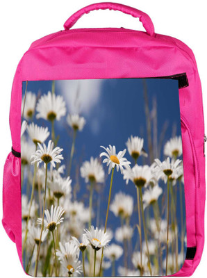 

Snoogg Eco Friendly Canvas Daisies Backpack Rucksack School Travel Unisex Casual Canvas Bag Bookbag Satchel 5 L Backpack(Pink)