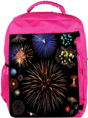 

Snoogg Eco Friendly Canvas Colorful Fireworks Backpack Rucksack School Travel Unisex Casual Canvas Bag Bookbag Satchel 5 L Backpack(Pink)