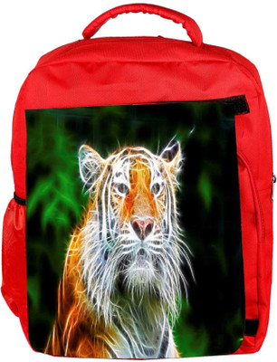 

Snoogg Eco Friendly Canvas Abstract Neon Tiger Designer Backpack Rucksack School Travel Unisex Casual Canvas Bag Bookbag Satchel 5 L Backpack(Red)