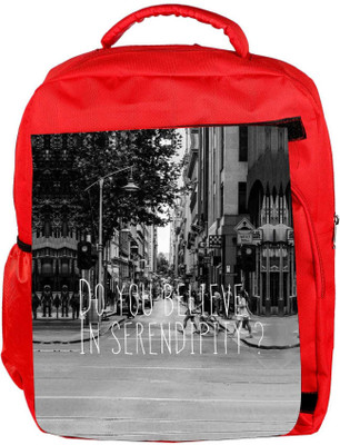 

Snoogg Eco Friendly Canvas Do You Believe In Serendipity Backpack Rucksack School Travel Unisex Casual Canvas Bag Bookbag Satchel 5 L Backpack(Red)