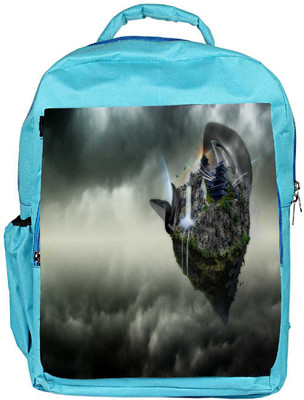 

Snoogg Eco Friendly Canvas Abstract Animated Earth Design Designer Backpack Rucksack School Travel Unisex Casual Canvas Bag Bookbag Satchel 5 L Backpack(Blue)
