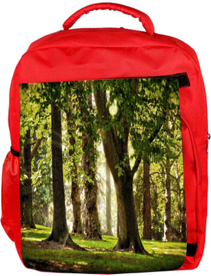 

Snoogg Eco Friendly Canvas Blossom Forest Designer Backpack Rucksack School Travel Unisex Casual Canvas Bag Bookbag Satchel 5 L Backpack(Red)