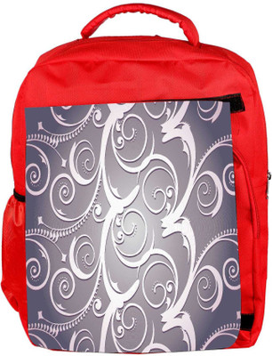 

Snoogg Eco Friendly Canvas Abstract White Grey Pattern Designer Backpack Rucksack School Travel Unisex Casual Canvas Bag Bookbag Satchel 5 L Backpack(Red)