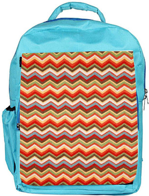 

Snoogg Eco Friendly Canvas Waves Pattern Reddish 2525 Backpack Rucksack School Travel Unisex Casual Canvas Bag Bookbag Satchel 5 L Backpack(Blue)