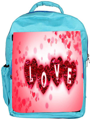 

Snoogg Eco Friendly Canvas Heart Of Love Designer Backpack Rucksack School Travel Unisex Casual Canvas Bag Bookbag Satchel 5 L Backpack(Blue)