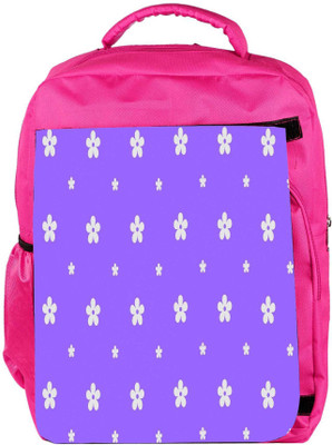 

Snoogg Eco Friendly Canvas White Flower In Purple Designer Backpack Rucksack School Travel Unisex Casual Canvas Bag Bookbag Satchel 5 L Backpack(Pink)