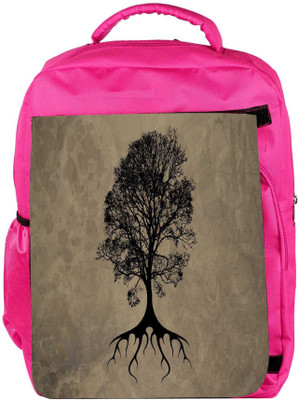 

Snoogg Eco Friendly Canvas Tree Silhouette Designer Backpack Rucksack School Travel Unisex Casual Canvas Bag Bookbag Satchel 5 L Backpack(Pink)