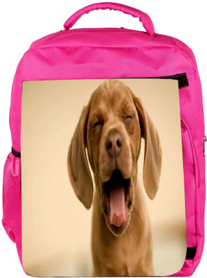 

Snoogg Eco Friendly Canvas Puppy Yourning Designer Backpack Rucksack School Travel Unisex Casual Canvas Bag Bookbag Satchel 5 L Backpack(Pink)