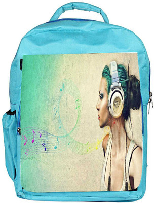 

Snoogg Eco Friendly Canvas Music Is Chic Backpack Rucksack School Travel Unisex Casual Canvas Bag Bookbag Satchel 5 L Backpack(Blue)