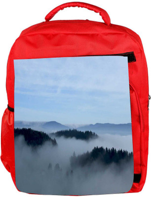 

Snoogg Eco Friendly Canvas Smoky Fog Designer Backpack Rucksack School Travel Unisex Casual Canvas Bag Bookbag Satchel 5 L Backpack(Red)