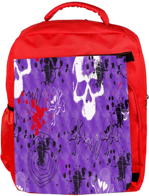 

Snoogg Eco Friendly Canvas Halloween Wallpapers Designer Backpack Rucksack School Travel Unisex Casual Canvas Bag Bookbag Satchel 5 L Backpack(Red)