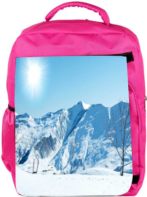 

Snoogg Eco Friendly Canvas Sun And Snow Designer Backpack Rucksack School Travel Unisex Casual Canvas Bag Bookbag Satchel 5 L Backpack(Pink)