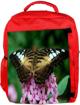 

Snoogg Eco Friendly Canvas Abstract Butterfly In Pink Flower Designer Backpack Rucksack School Travel Unisex Casual Canvas Bag Bookbag Satchel 5 L Backpack(Red)