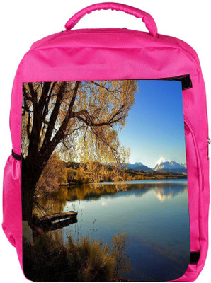 

Snoogg Eco Friendly Canvas Yellow Tree Designer Backpack Rucksack School Travel Unisex Casual Canvas Bag Bookbag Satchel 5 L Backpack(Pink)