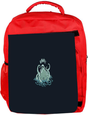 

Snoogg Eco Friendly Canvas Cute Octopus Funny Designer Backpack Rucksack School Travel Unisex Casual Canvas Bag Bookbag Satchel 5 L Backpack(Red)