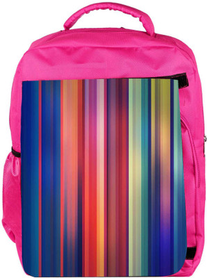 

Snoogg Eco Friendly Canvas Horizontal Multicolor Design Designer Backpack Rucksack School Travel Unisex Casual Canvas Bag Bookbag Satchel 5 L Backpack(Pink)