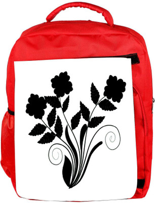 

Snoogg Eco Friendly Canvas Abstract Silhouette Of Decor Floral Elements Backpack Rucksack School Travel Unisex Casual Canvas Bag Bookbag Satchel 5 L Backpack(Red)